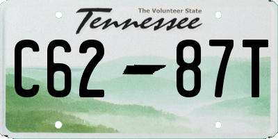 TN license plate C6287T
