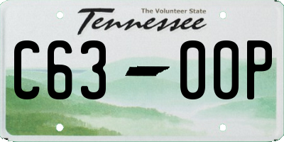 TN license plate C6300P