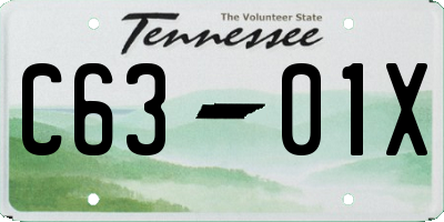 TN license plate C6301X