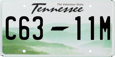 TN license plate C6311M