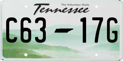 TN license plate C6317G