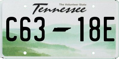 TN license plate C6318E