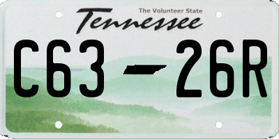 TN license plate C6326R
