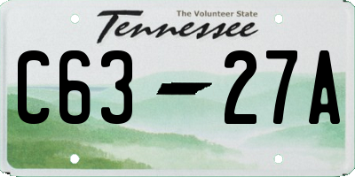 TN license plate C6327A