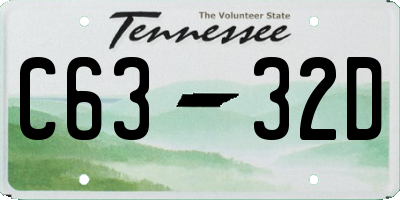 TN license plate C6332D