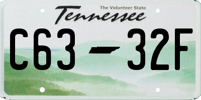 TN license plate C6332F