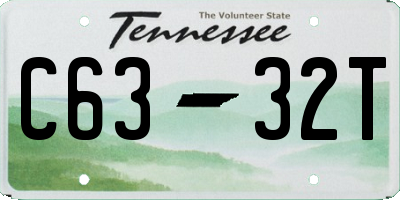 TN license plate C6332T
