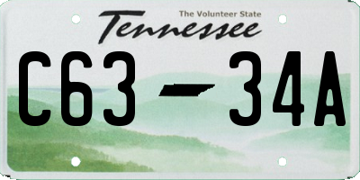 TN license plate C6334A