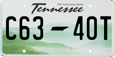 TN license plate C6340T