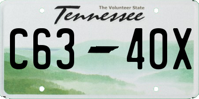 TN license plate C6340X