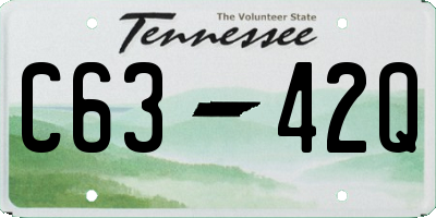 TN license plate C6342Q