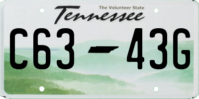 TN license plate C6343G