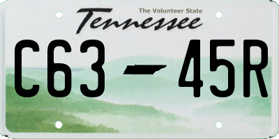 TN license plate C6345R
