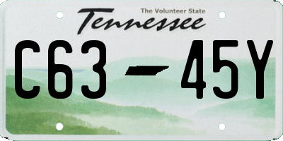 TN license plate C6345Y