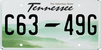 TN license plate C6349G