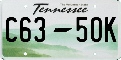 TN license plate C6350K