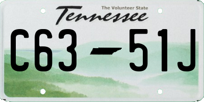 TN license plate C6351J