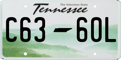 TN license plate C6360L
