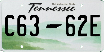 TN license plate C6362E