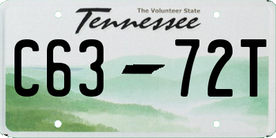 TN license plate C6372T
