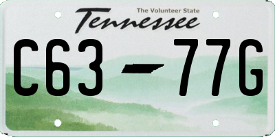 TN license plate C6377G