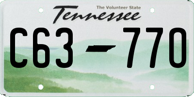 TN license plate C6377O