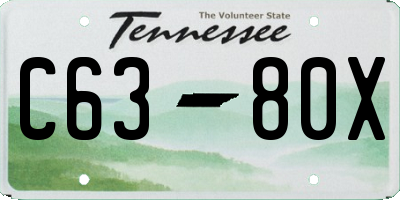 TN license plate C6380X