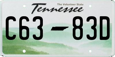 TN license plate C6383D