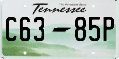 TN license plate C6385P
