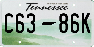 TN license plate C6386K