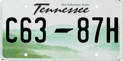 TN license plate C6387H