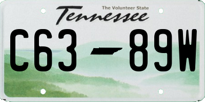 TN license plate C6389W