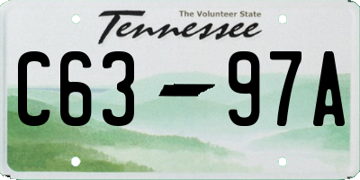 TN license plate C6397A