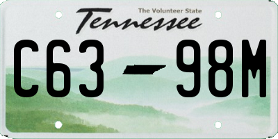 TN license plate C6398M