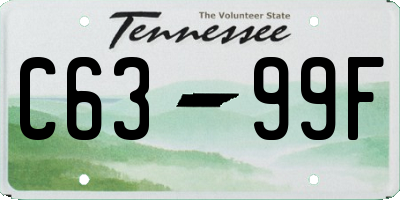 TN license plate C6399F