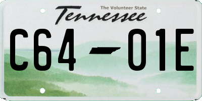 TN license plate C6401E