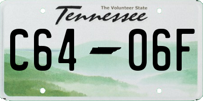 TN license plate C6406F