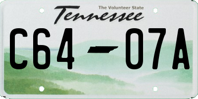 TN license plate C6407A