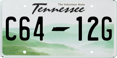 TN license plate C6412G