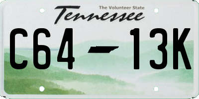 TN license plate C6413K