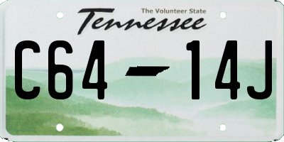 TN license plate C6414J