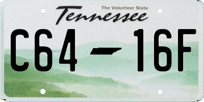 TN license plate C6416F