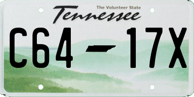 TN license plate C6417X