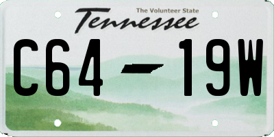 TN license plate C6419W