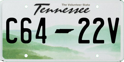 TN license plate C6422V