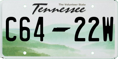 TN license plate C6422W