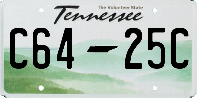 TN license plate C6425C