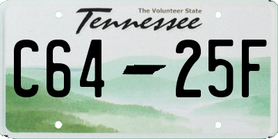 TN license plate C6425F