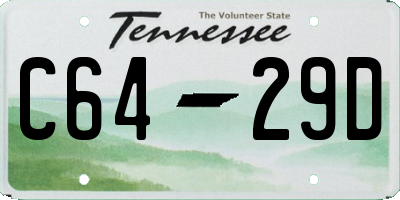 TN license plate C6429D