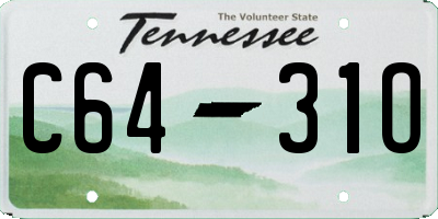 TN license plate C6431O
